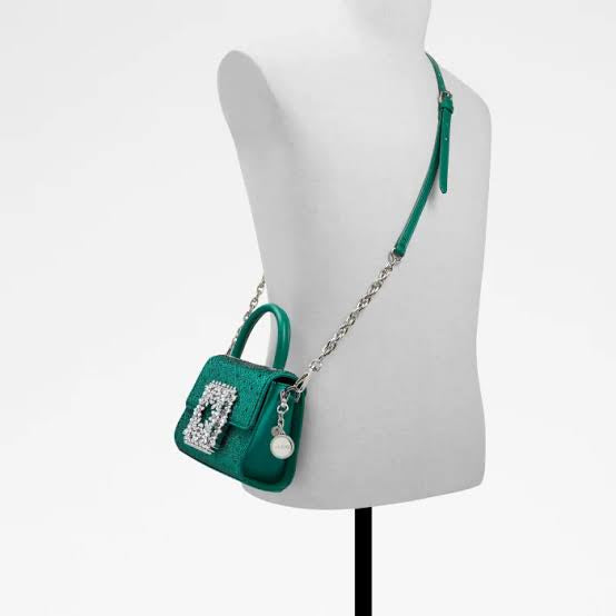 ALDO Lazurda embellished mini crossbody bag (Green)