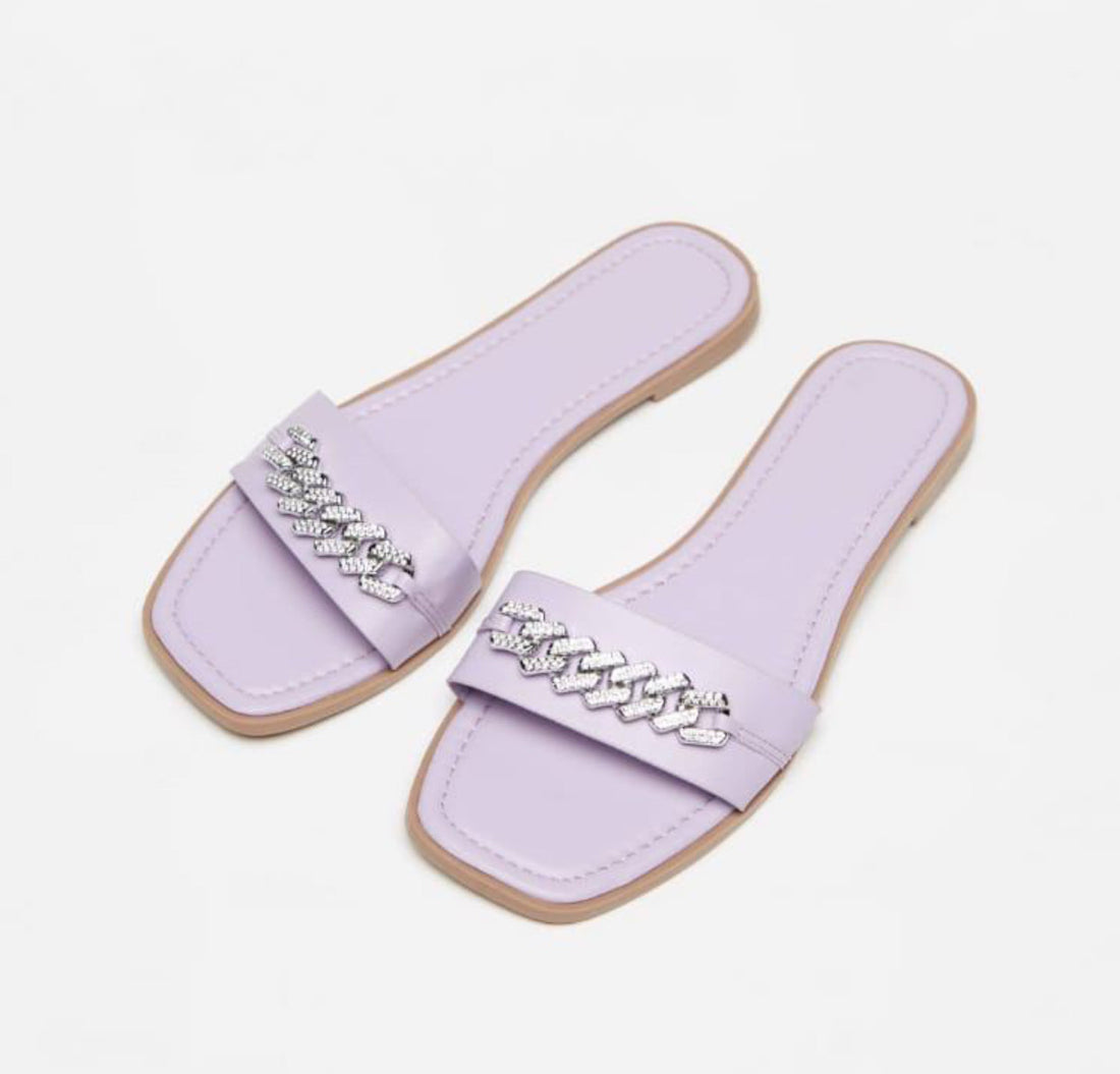 MAX FASHION beautiful lilac Embellished flats
