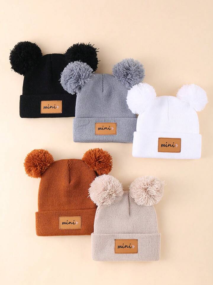 SHEIN 5 pieces Baby Winter Hat Warm Toddler Beanies