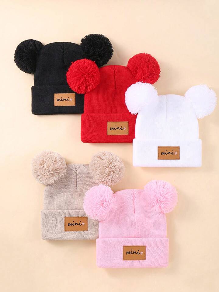 SHEIN 5 pieces Baby Winter Hat Warm Toddler Beanies