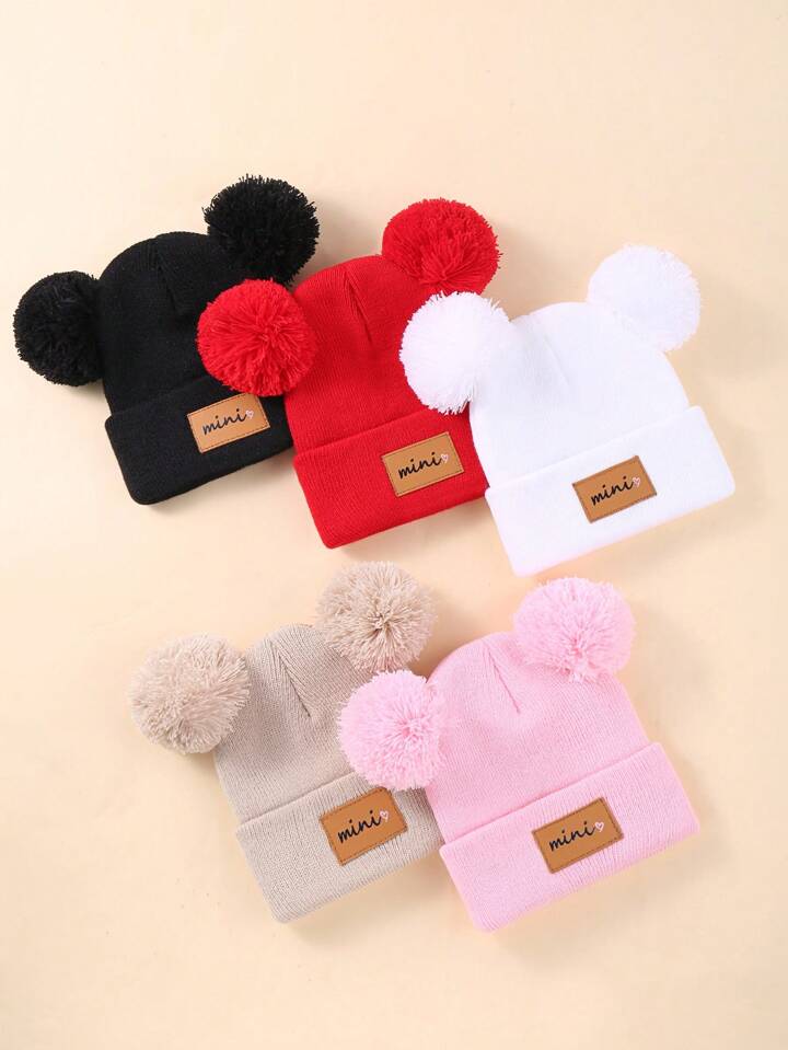 SHEIN 5 pieces Baby Winter Hat Warm Toddler Beanies