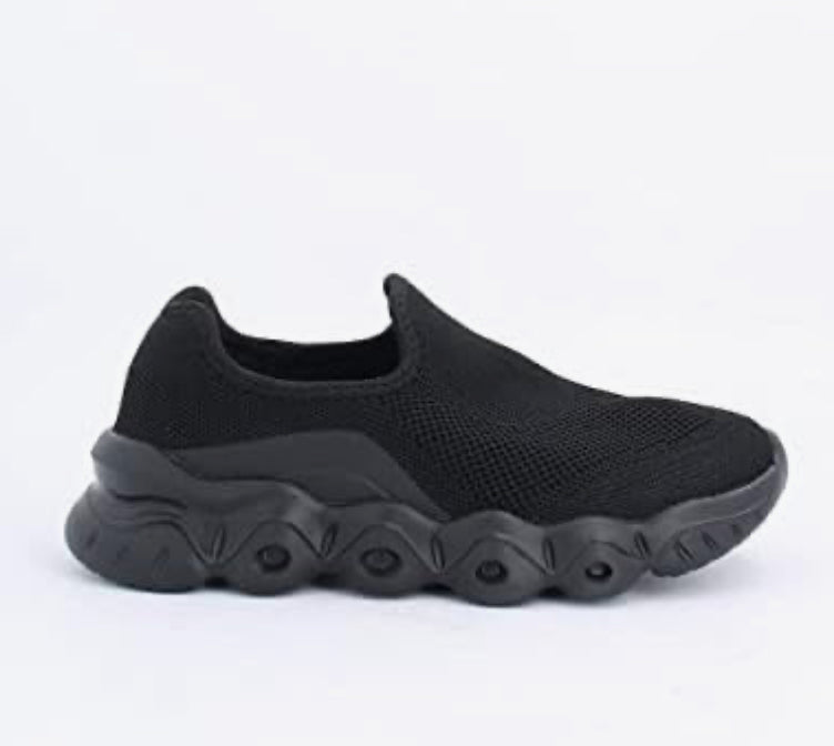 Milano Unisex Kids Hollis Black Girls And Boys Trainers 