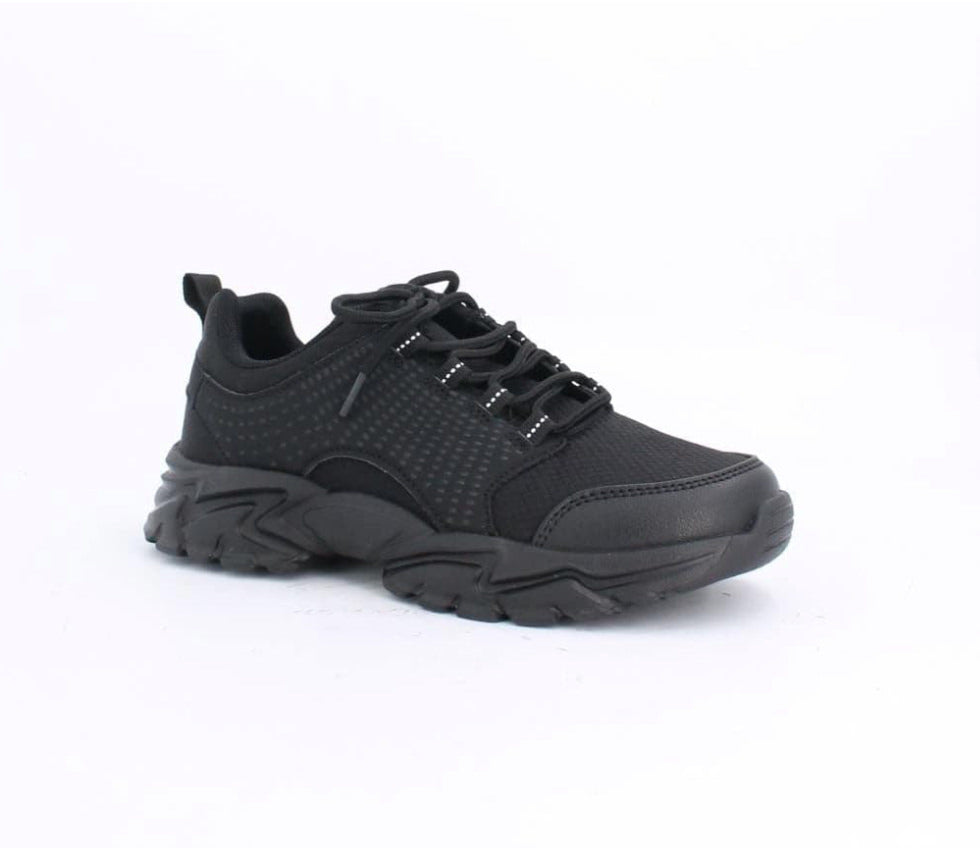 Milano Boys Talon Black Trainers