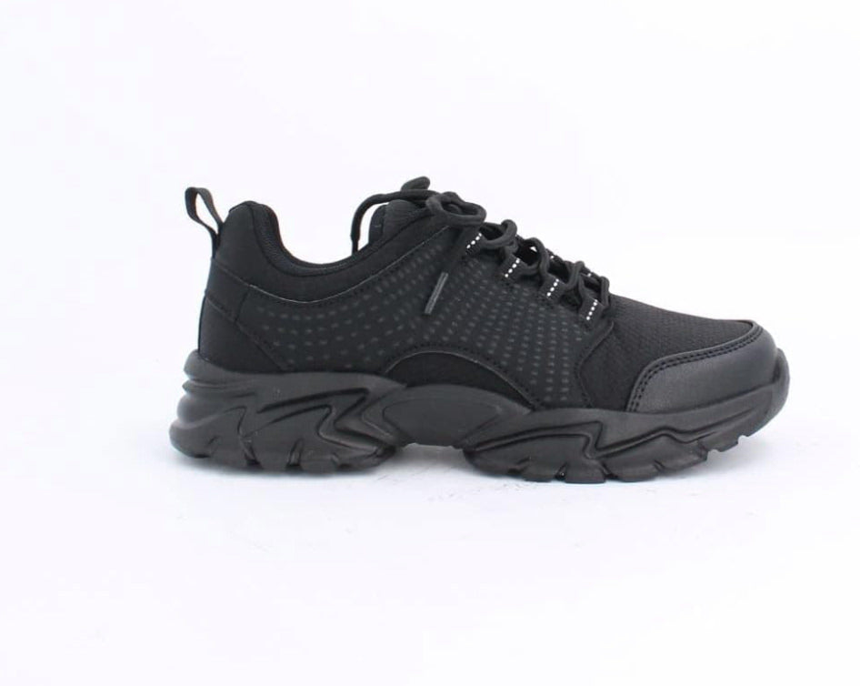 Milano Boys Talon Black Trainers