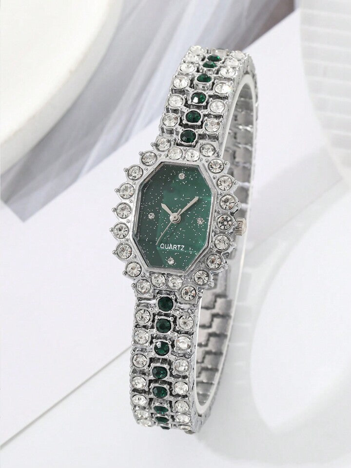 SHEIN RHINESTONE DÉCOR BRACELET WATCH