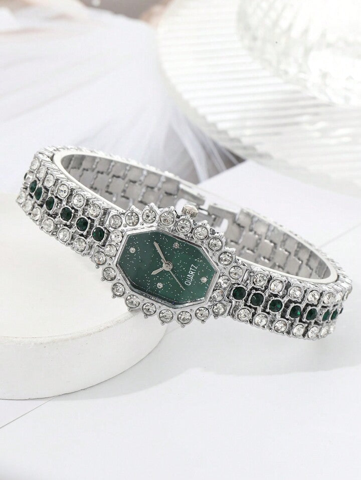 SHEIN RHINESTONE DÉCOR BRACELET WATCH