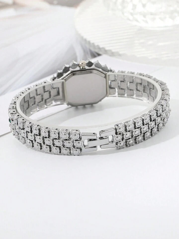 SHEIN RHINESTONE DÉCOR BRACELET WATCH