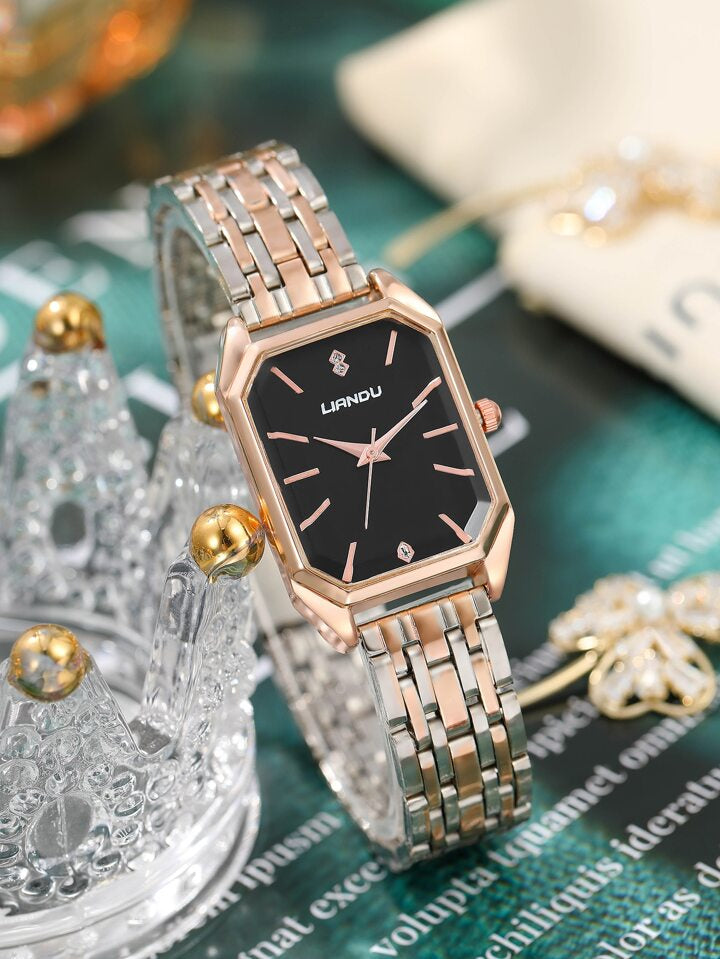 Shein Polygon Pointer Quartz Watch