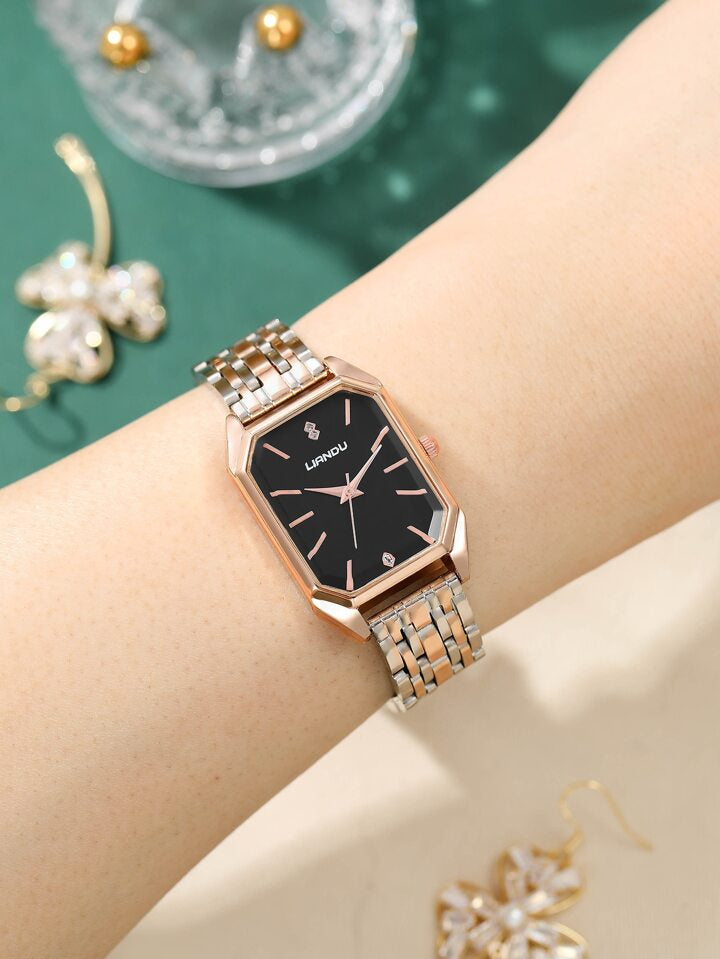 Shein Polygon Pointer Quartz Watch