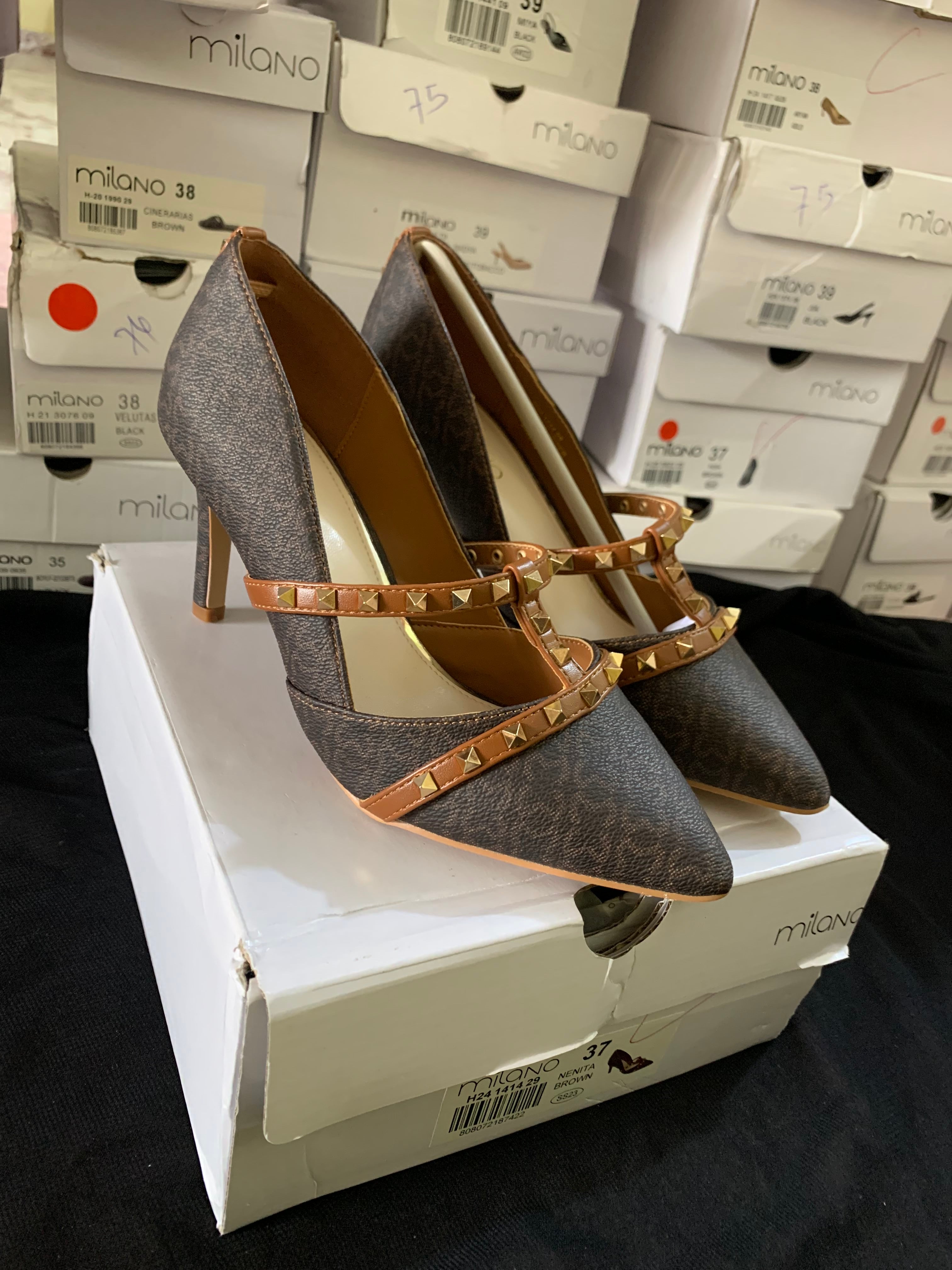 MILANO NENITA BROWN PUMPS HEELS