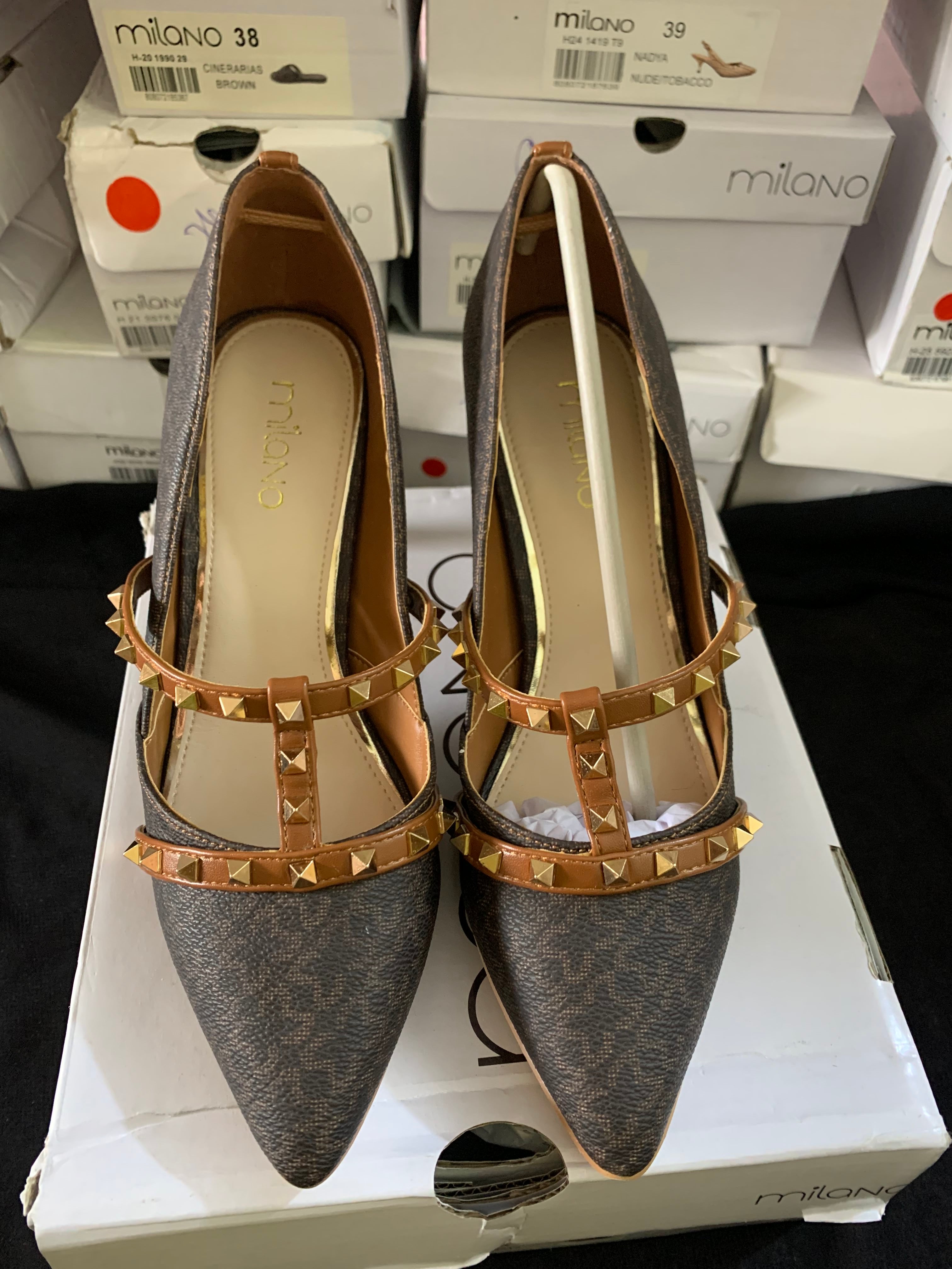 MILANO NENITA BROWN PUMPS HEELS