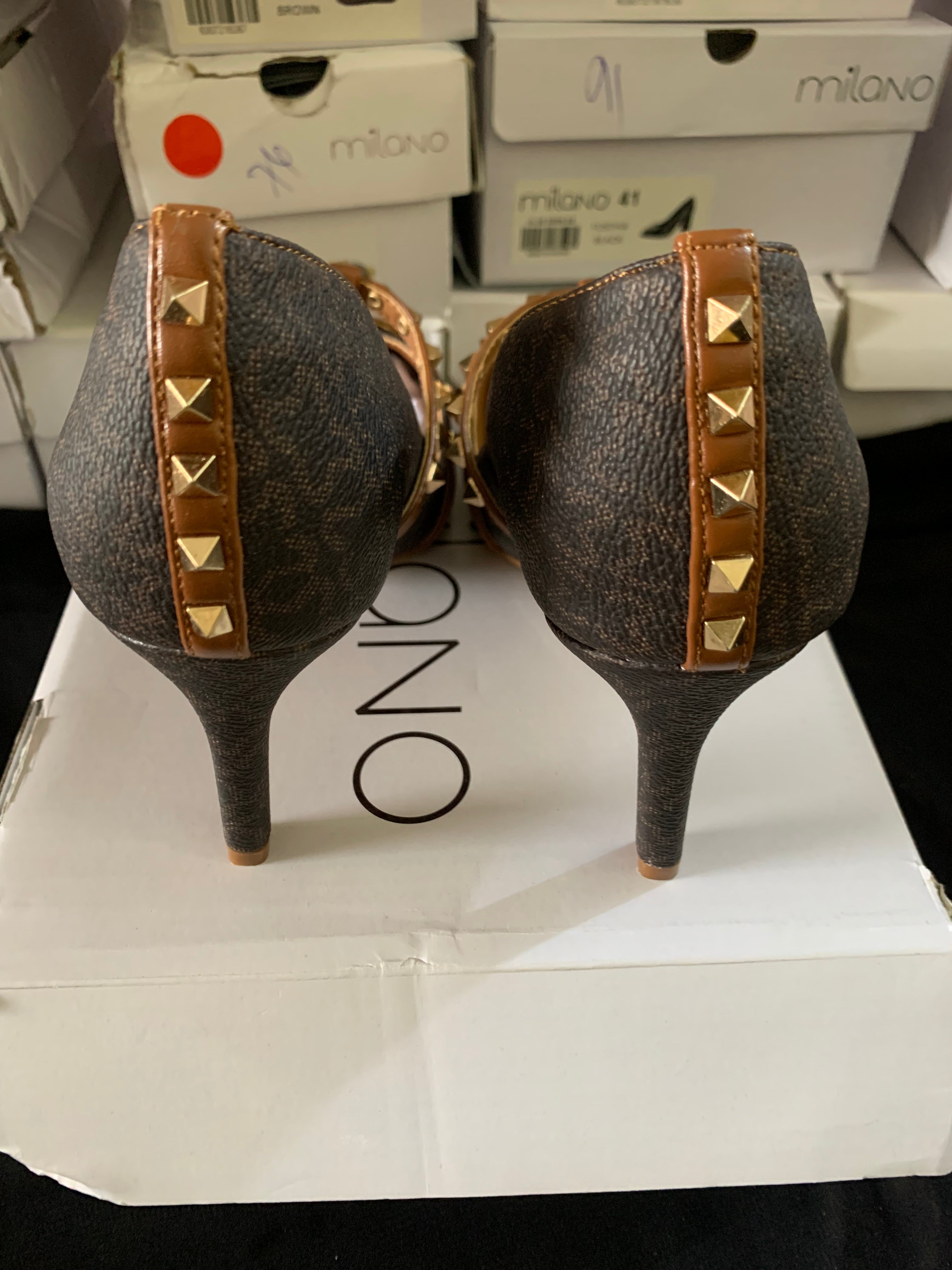 MILANO NENITA BROWN PUMPS HEELS