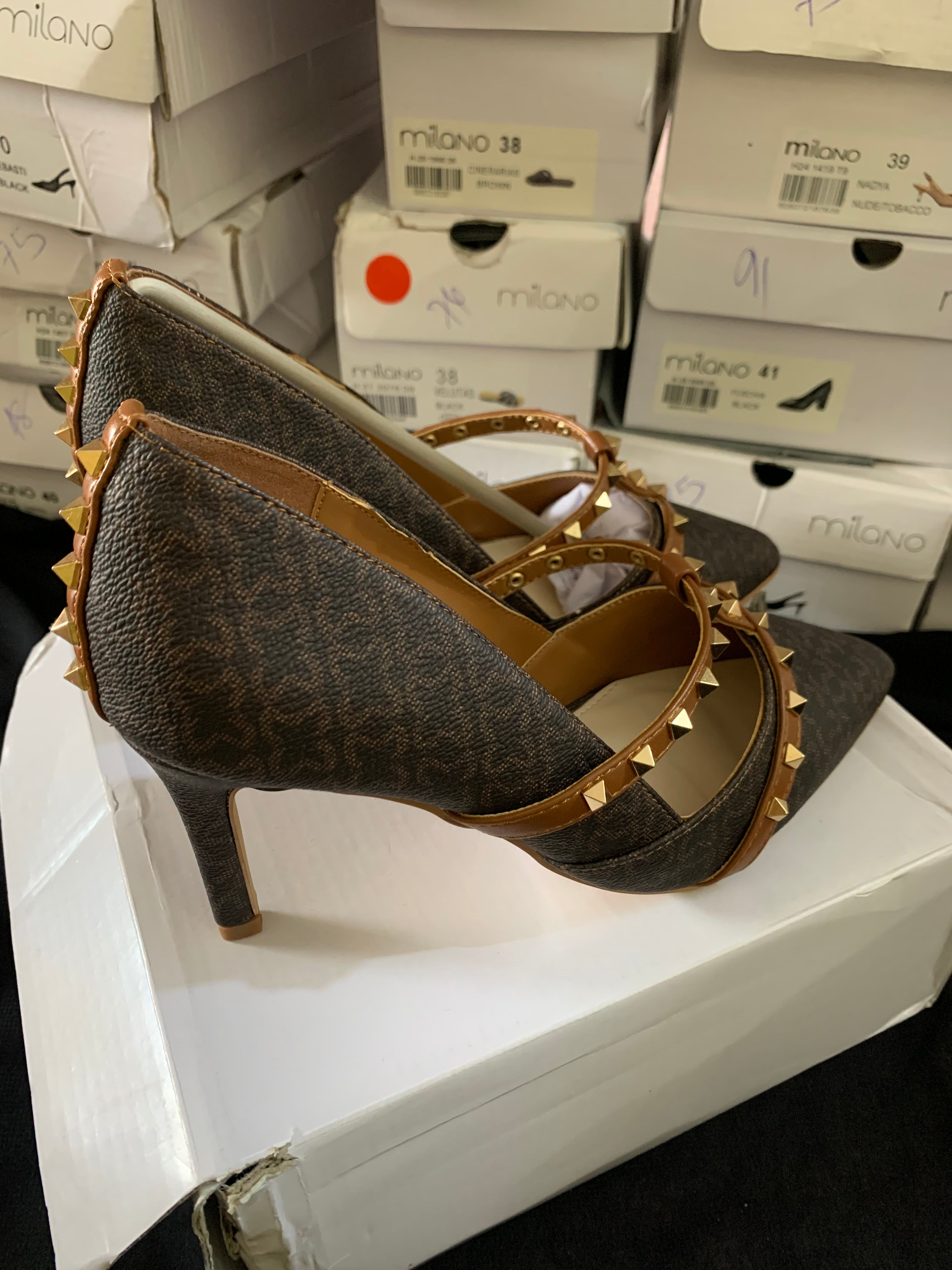 MILANO NENITA BROWN PUMPS HEELS