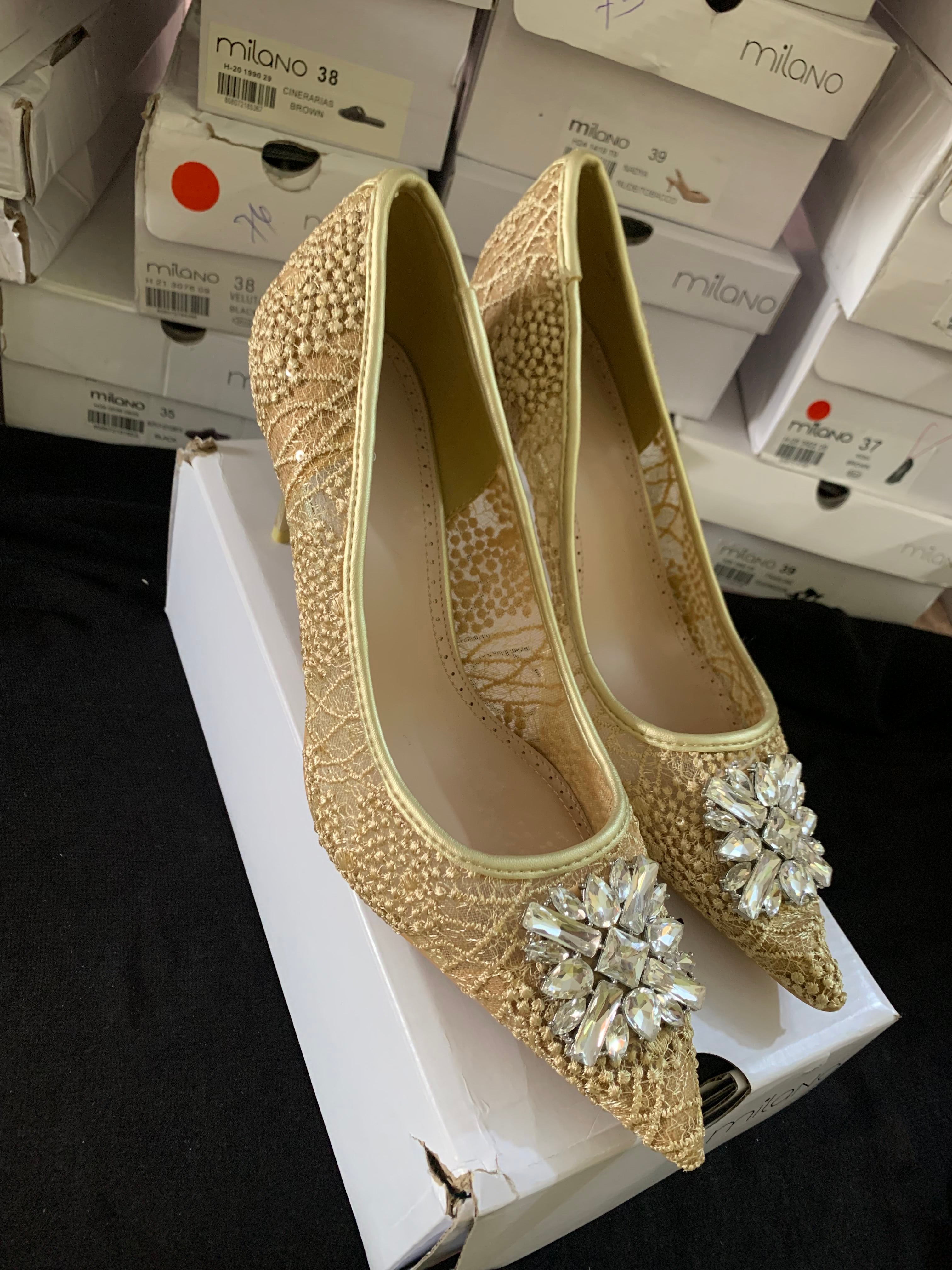 MILANO SOPEE GOLD HEELS