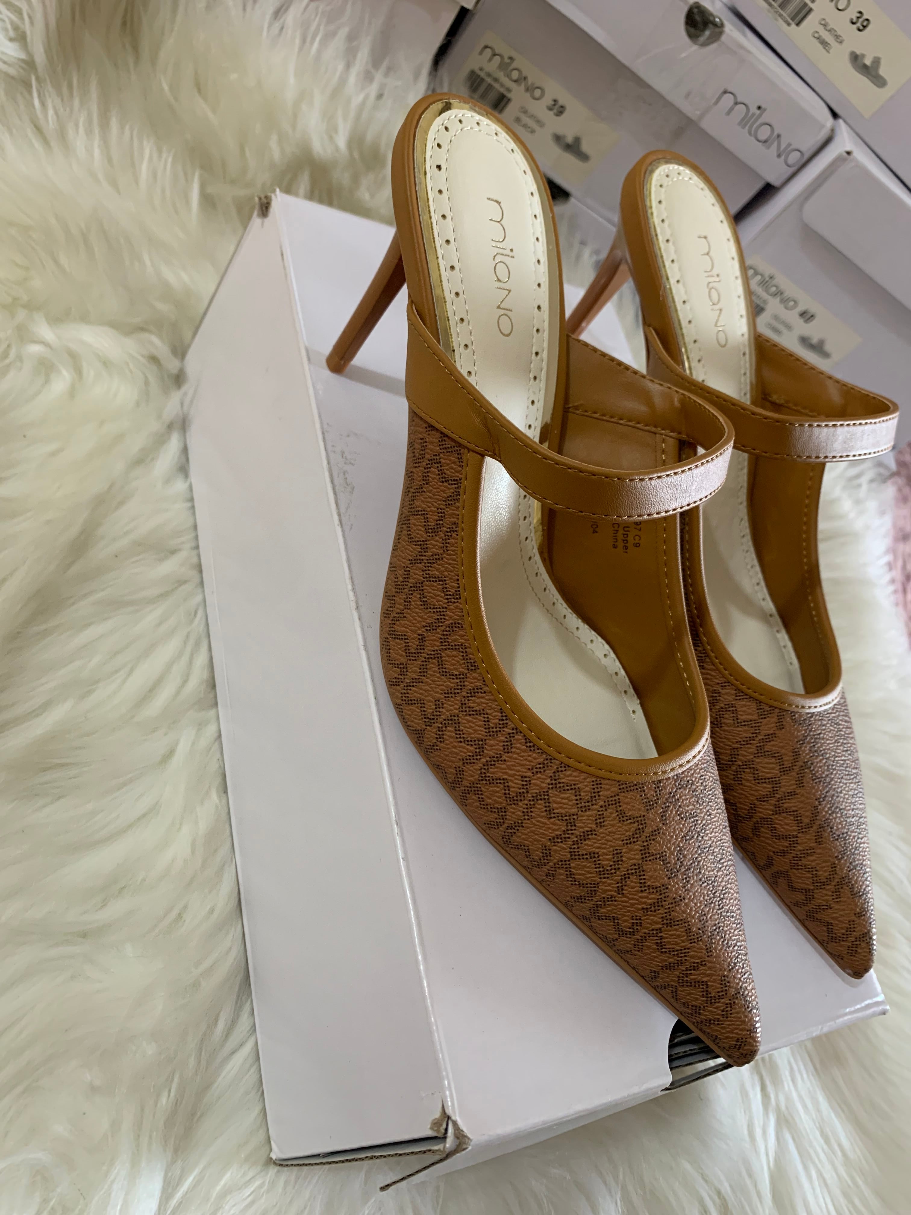 MILANO AVANA CAMEL PUMPS HEELS