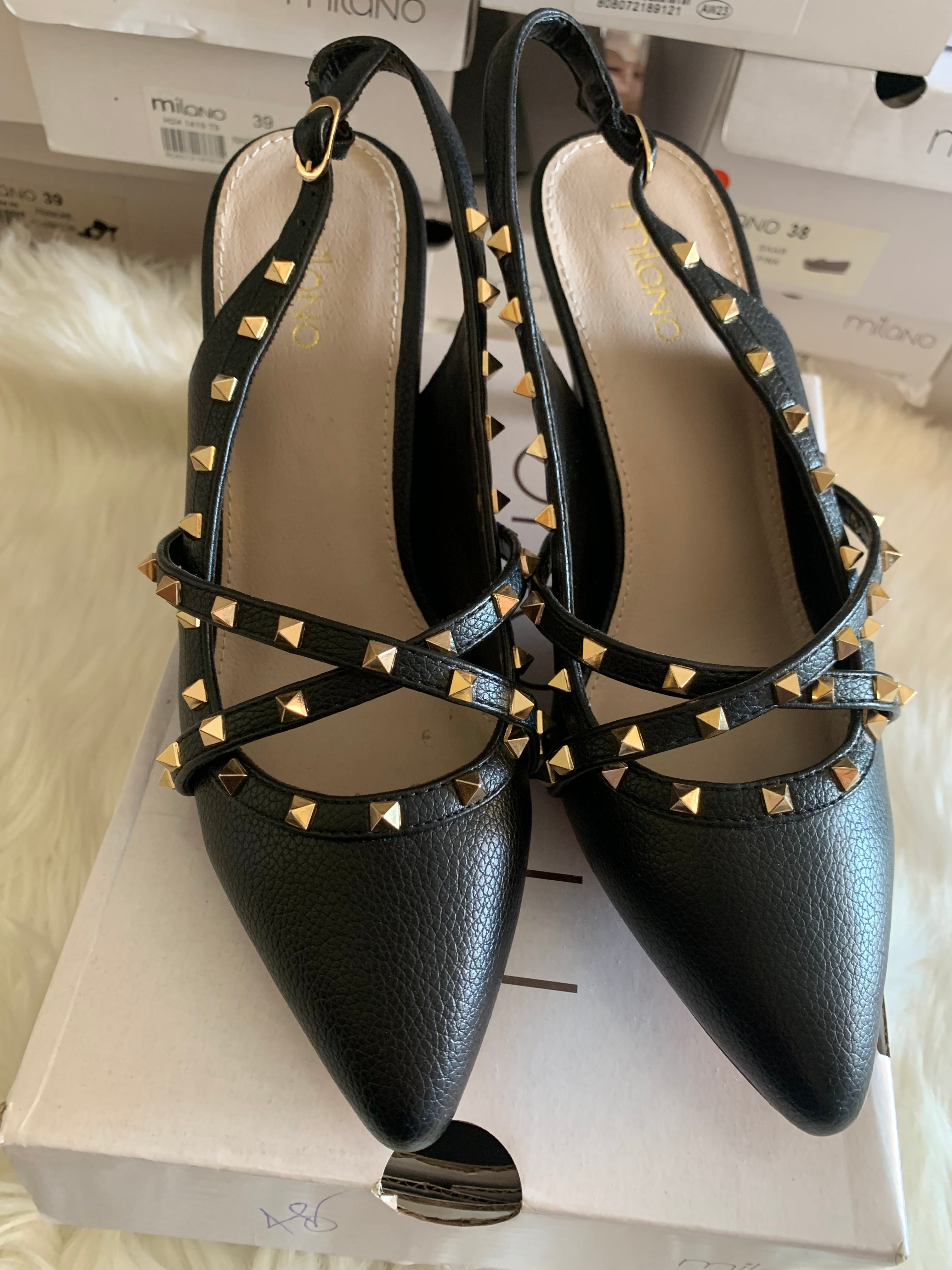 MILANO VALERINA BLACK PUMP HEELS