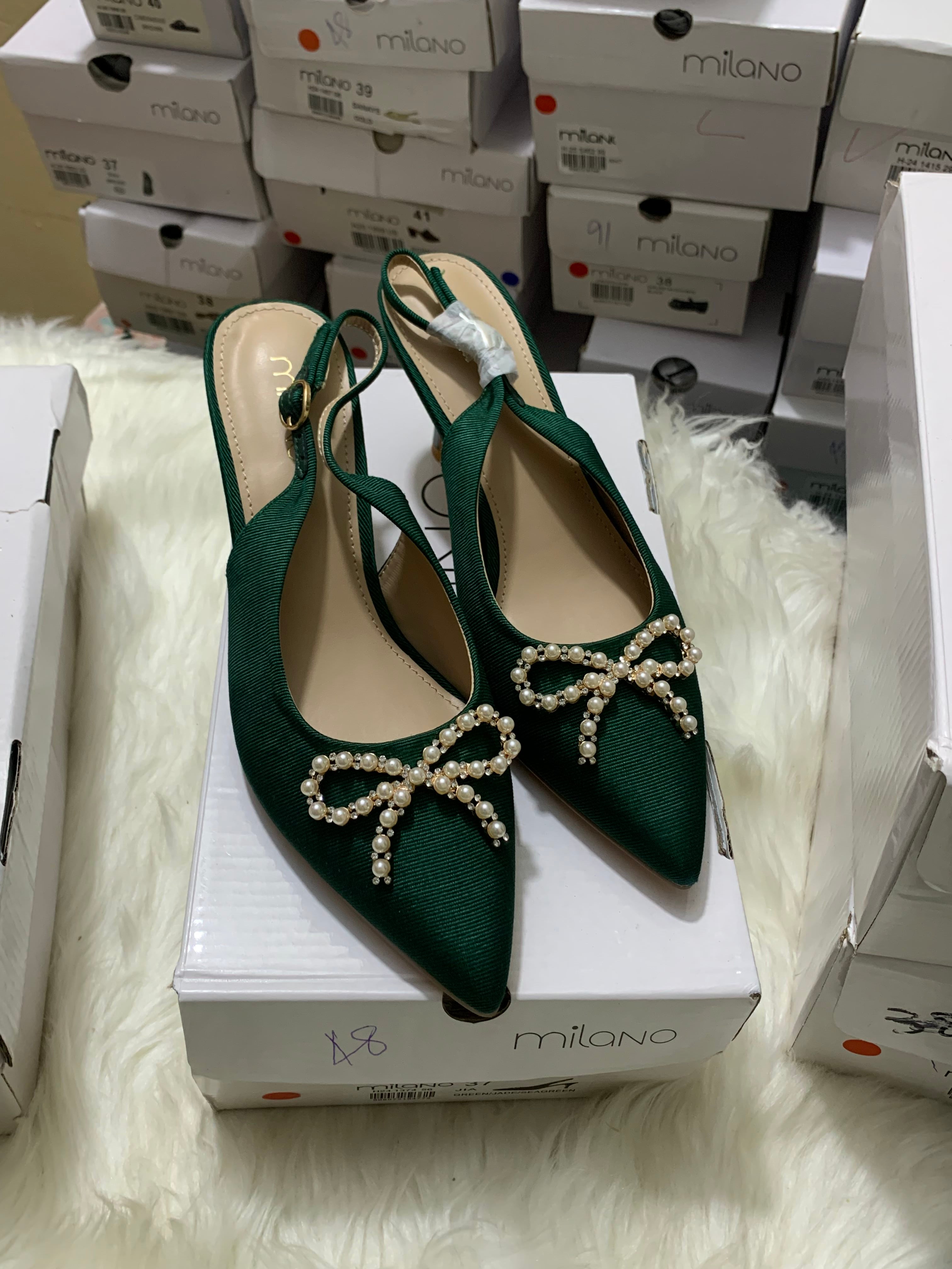 MILANO JIA green PUMPS HEELS